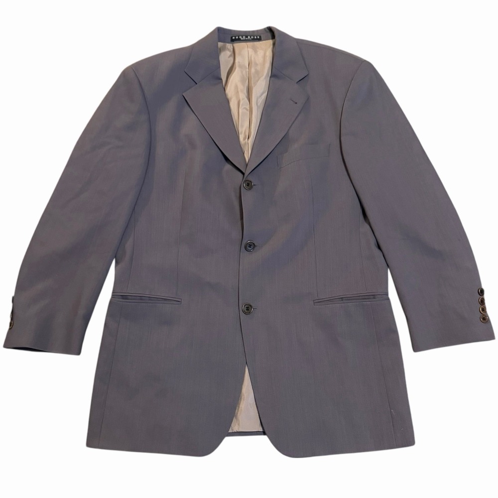 Hugo Boss‎ Einstein Sigma US Sport Coat Blazer Men 40R Gray 100% Virgin Wool USA